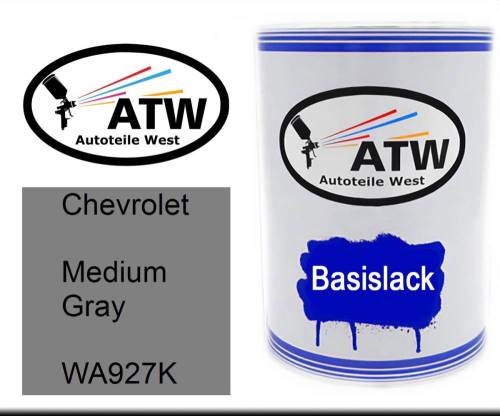 Chevrolet, Medium Gray, WA927K: 500ml Lackdose, von ATW Autoteile West.